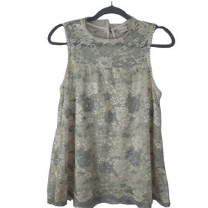 Altar'd State Sleeveless Lace Blouse